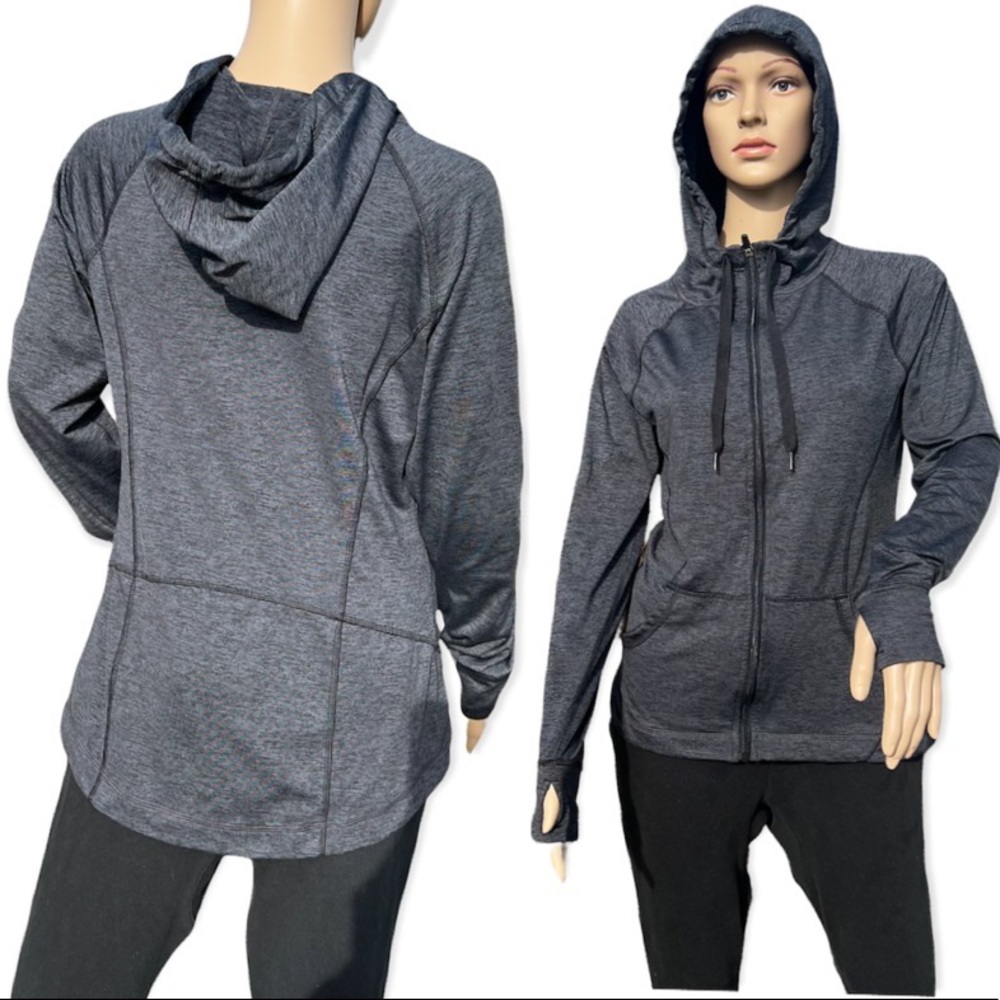 - Champion S Heather Gray Thumbhole Hoodie! LIKE NEW!
